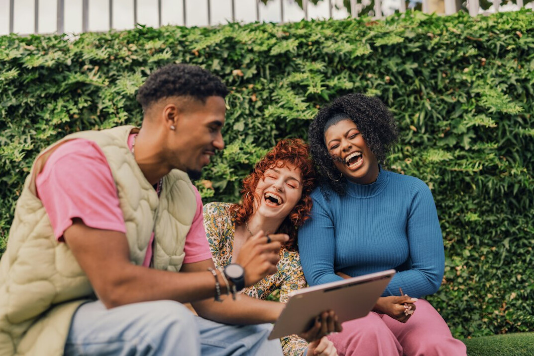 family reviewing monthly budget
